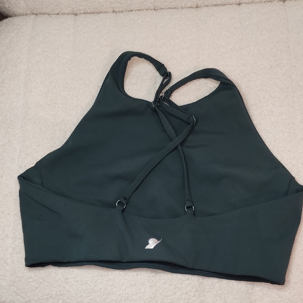 Dark Green Sports Bra